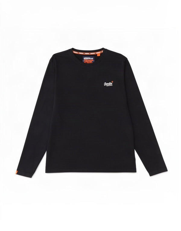 Superdry Hombre Top Manga Larga 2XL Algodón Azul Marino