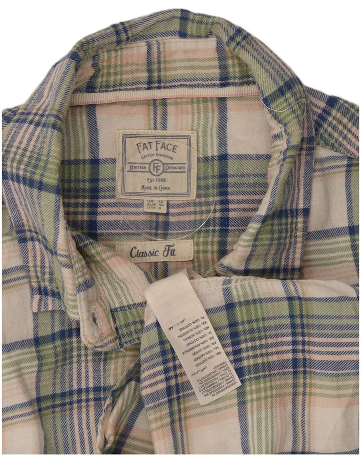Camisa de franela de ajuste clásico para mujer de Fat Face, talla M, cuadros multicolores