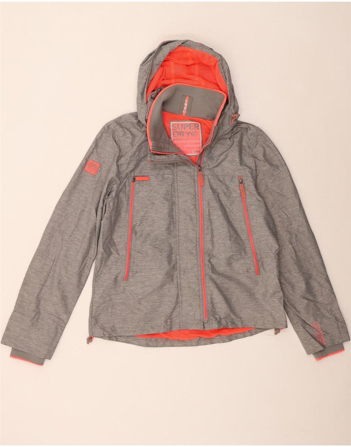 Chubasquero con capucha Superdry para mujer ES 40 XL Nylon gris