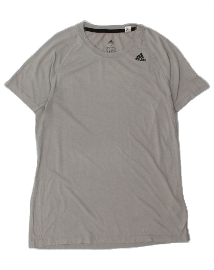 ADIDAS Womens T-Shirt Top UK 12/14 Medium Grey Polyester Vintage Adidas and Second-Hand Adidas from Messina Hembry 