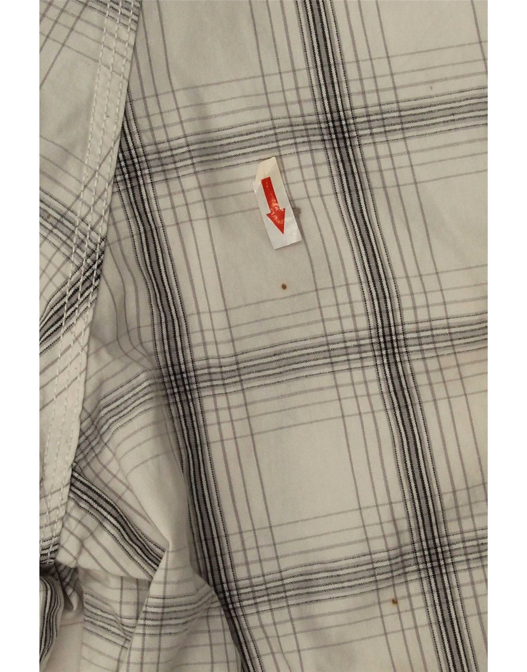 Lee Mens Dungarees Cargo Shorts W38 XL Algodón A Cuadros Blanco