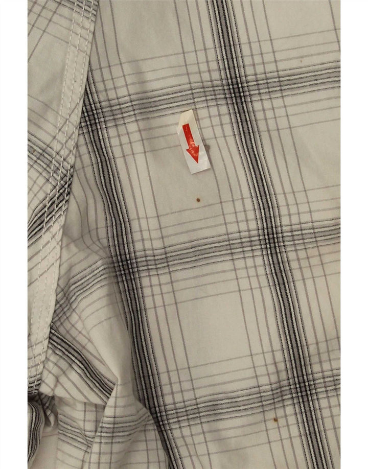 Lee Mens Dungarees Cargo Shorts W38 XL Algodón A Cuadros Blanco
