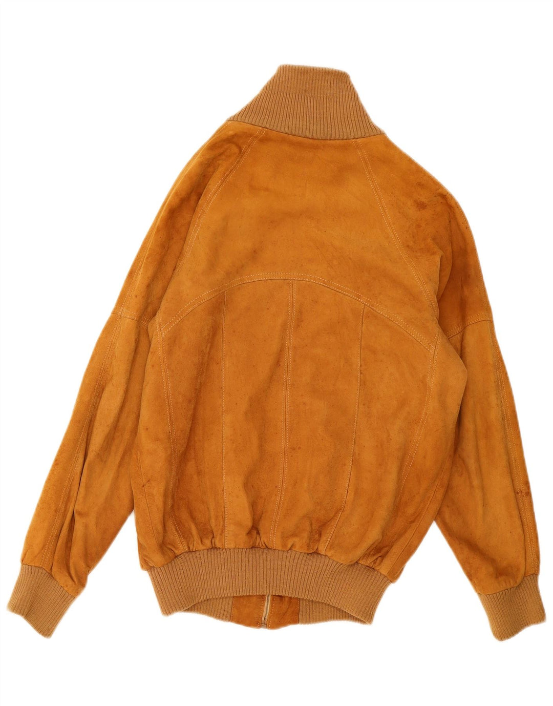 Vintage hombres ante bomber chaqueta IT 50 cuero beige grande