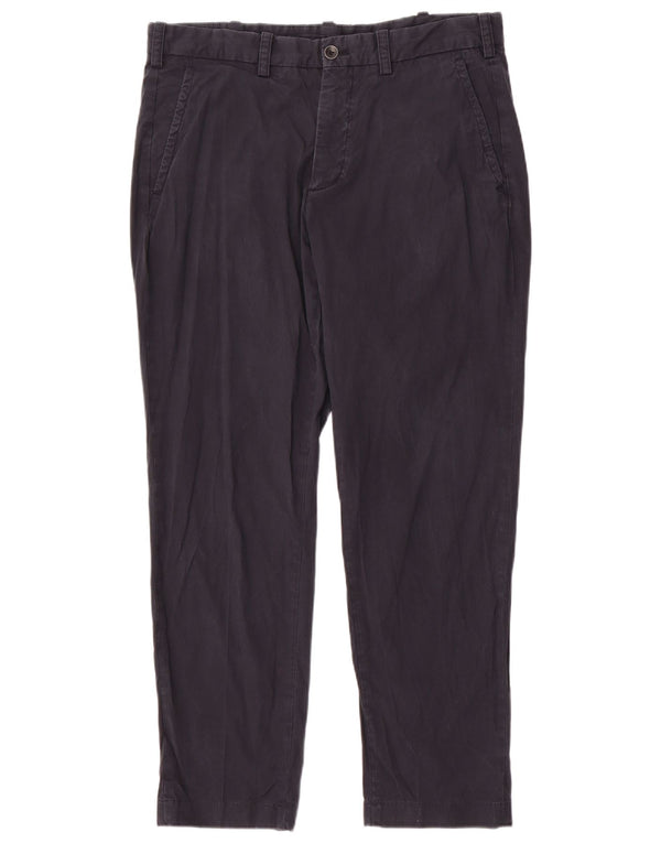 Massimo Dutti Pantalón Chino Recto Hombre EU 44 VLarge W34 L29 Azul Marino
