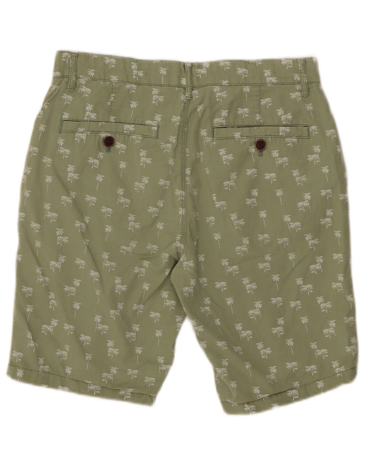 Pantalones cortos chinos para hombre Fat Face W30 Algodón floral verde medio