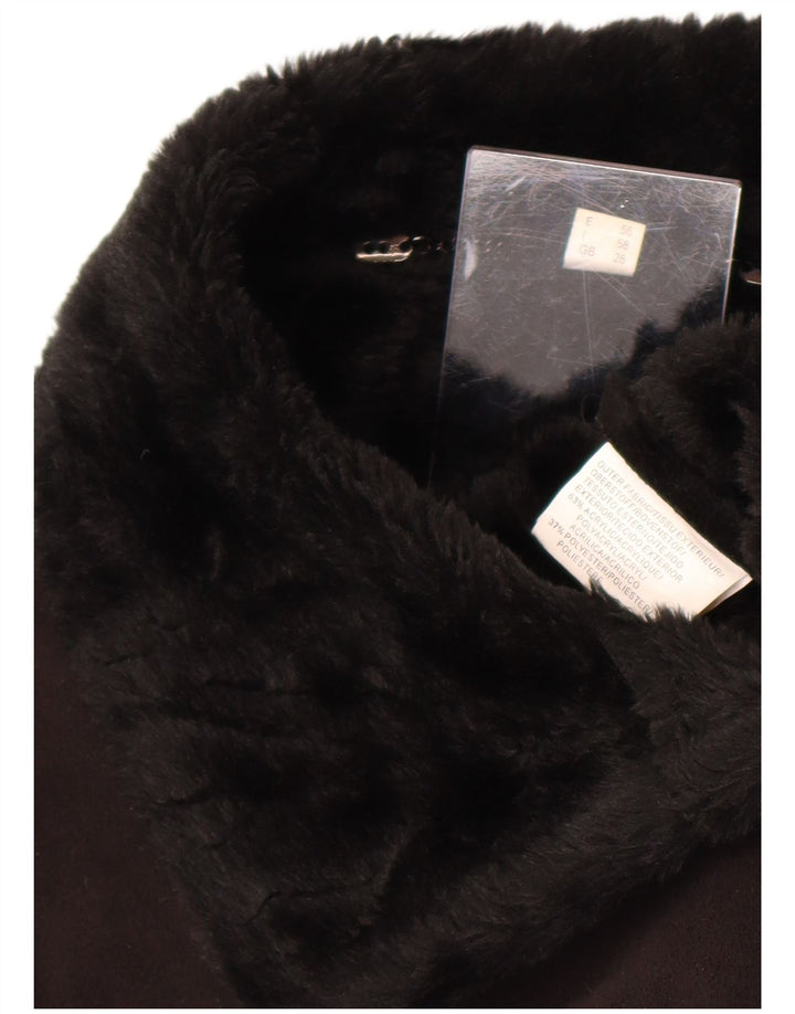 Vintage mujer Sherpa chaqueta Reino Unido 26 5XL acrílico negro