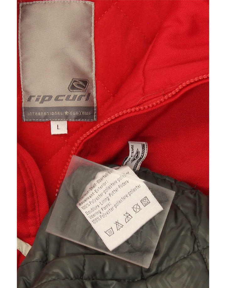 Rip Curl Chaqueta cortavientos para hombre Reino Unido 40 Grande Rojo Colorblock Poliéster