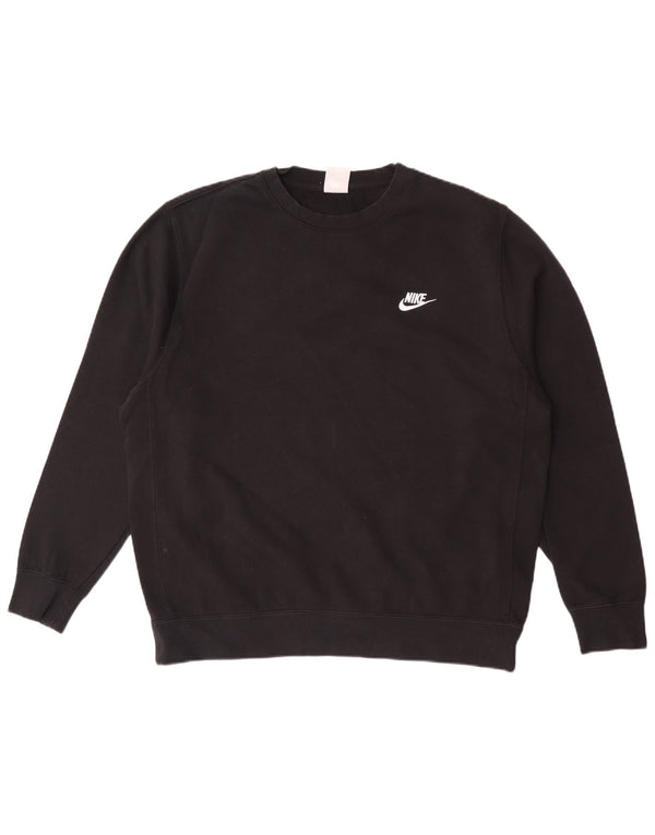 Nike - Sudadera tipo jersey para hombre, talla grande, algodón negro
