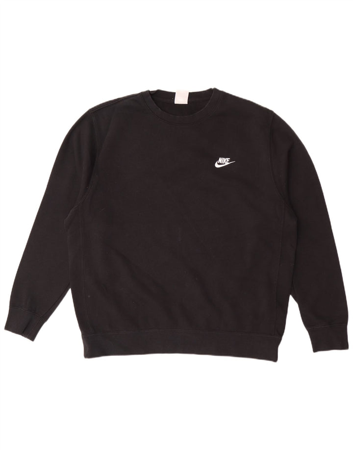 Nike - Sudadera tipo jersey para hombre, talla grande, algodón negro