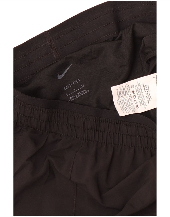 Nike - Pantalones cortos deportivos Dri Fit para mujer, talla 10, poliéster negro pequeño