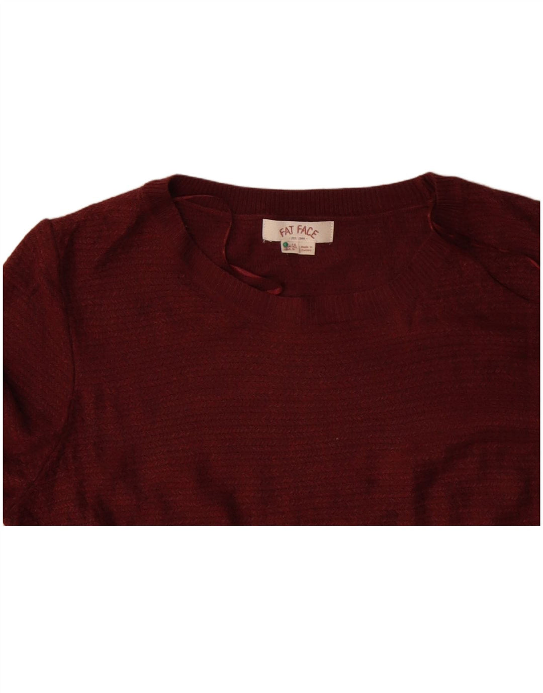 FAT FACE Vestido tipo jersey de manga 3/4 para mujer Reino Unido 42 Acrílico granate mediano