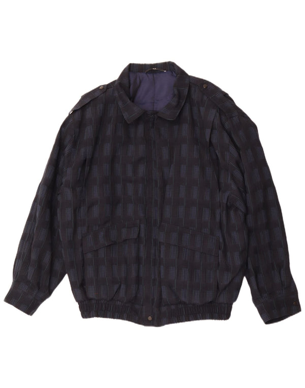 Trevira Chaqueta Bomber Militar para Hombre UK 44 2XL Azul Marino Cuadros Poliéster