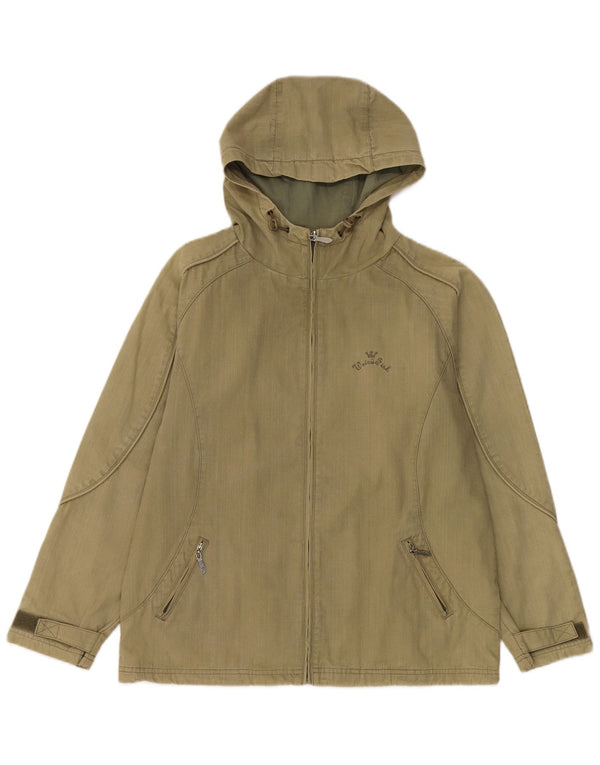 Weird Fish Chaqueta Bomber con Capucha para Hombre UK 40 Large Khaki Cotton