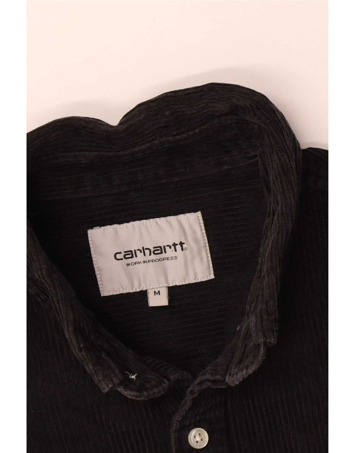Carhartt Hombre Camisa De Pana De Algodón Negro Mediano