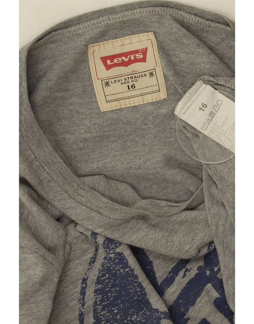 Levi's Camiseta gráfica para niño manga larga 15-16 años Gris Algodón