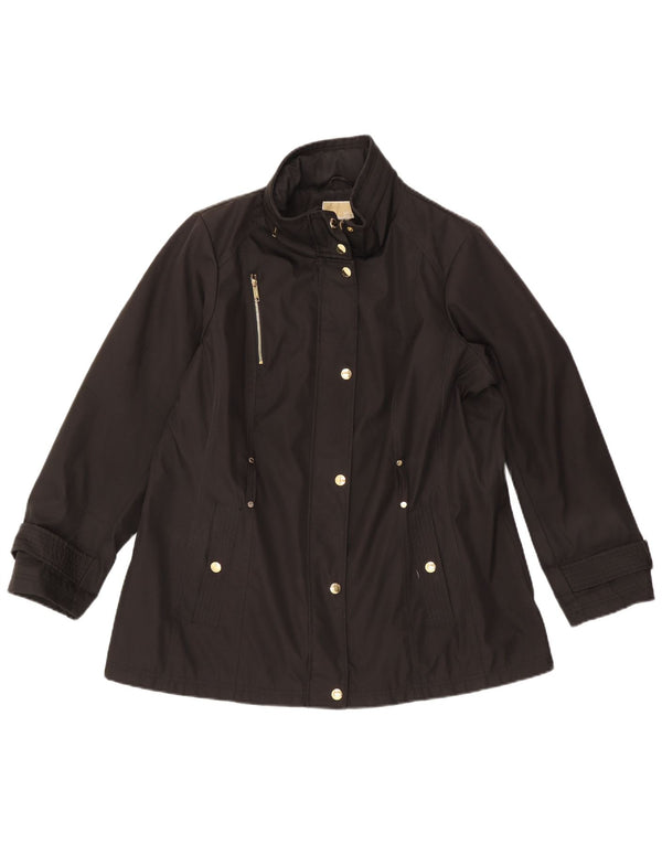 Michael Kors Chaqueta utilitaria con capucha para mujer UK 40 XL Poliéster negro