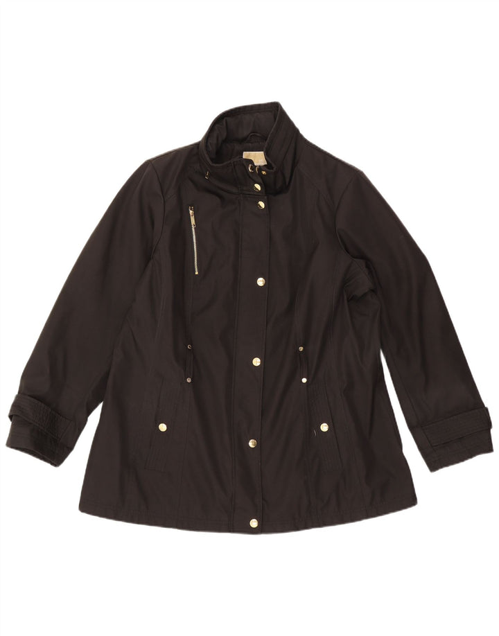 Michael Kors Chaqueta utilitaria con capucha para mujer UK 40 XL Poliéster negro