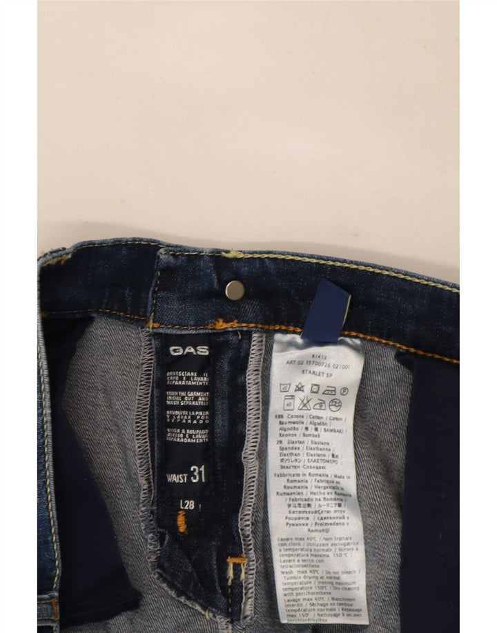 Vaqueros Slim Mujer Gas W31 L28 Algodón Azul