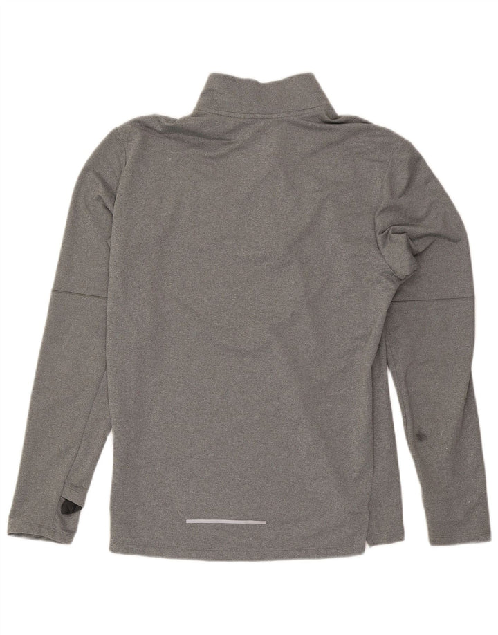 Nike Dri Fit - Chándal con cremallera y cuello para hombre, talla pequeña, poliéster gris