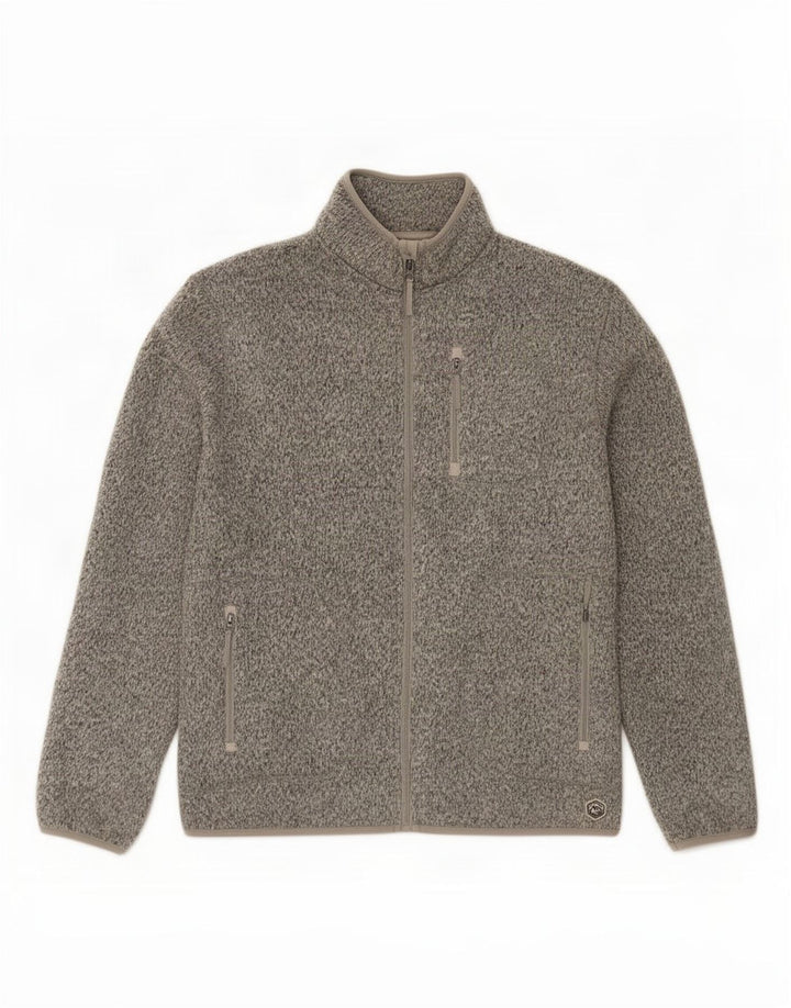 Marks & Spencer Chaqueta superior de chándal para hombre Poliéster moteado gris grande