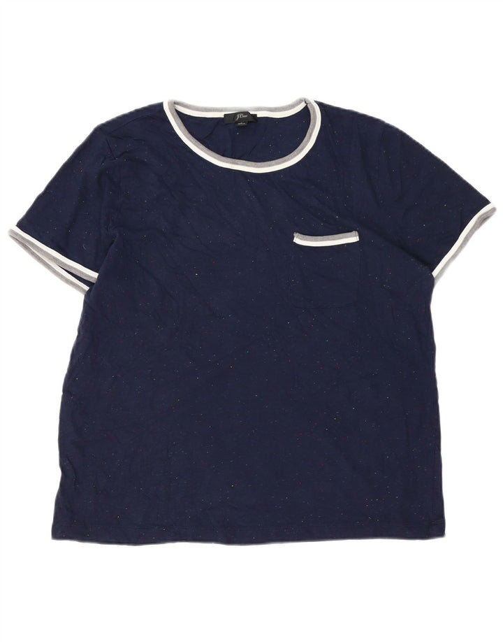 J. Crew Camiseta para mujer Top UK 40 Grande Algodón moteado azul marino