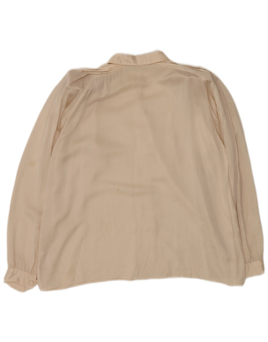 Blusa vintage para mujer IT 46 Seda beige grande