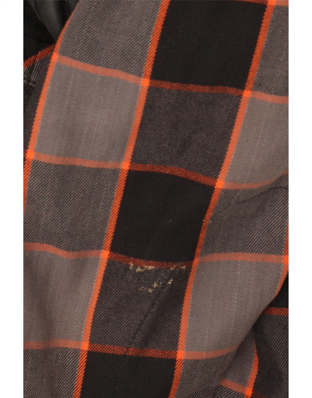 Vintage hombres leñador camisa 2XL gris comprobar algodón