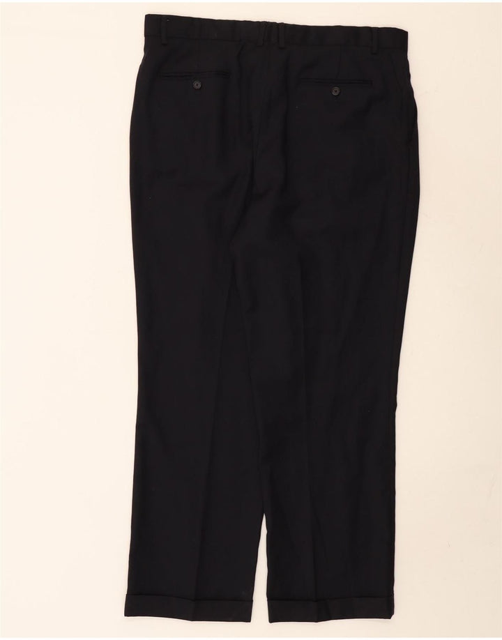 NAUTICA Pantalón de traje con pinzas para hombre W38 L30 Lana negra