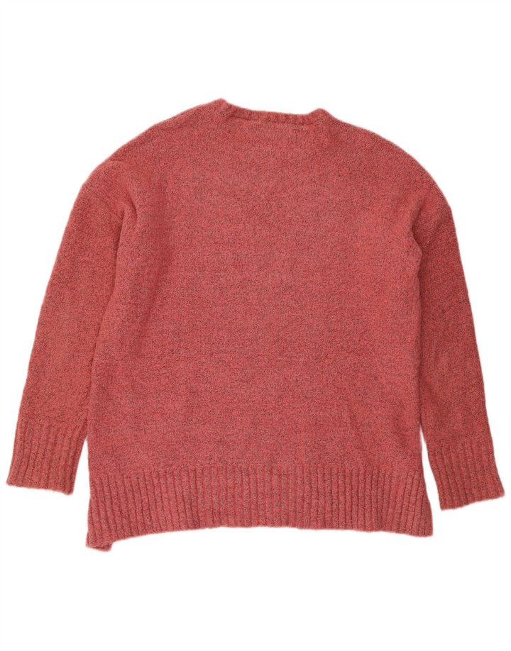 Marks & Spencer Suéter de gran tamaño con cuello barco para mujer UK 10 Small Pink
