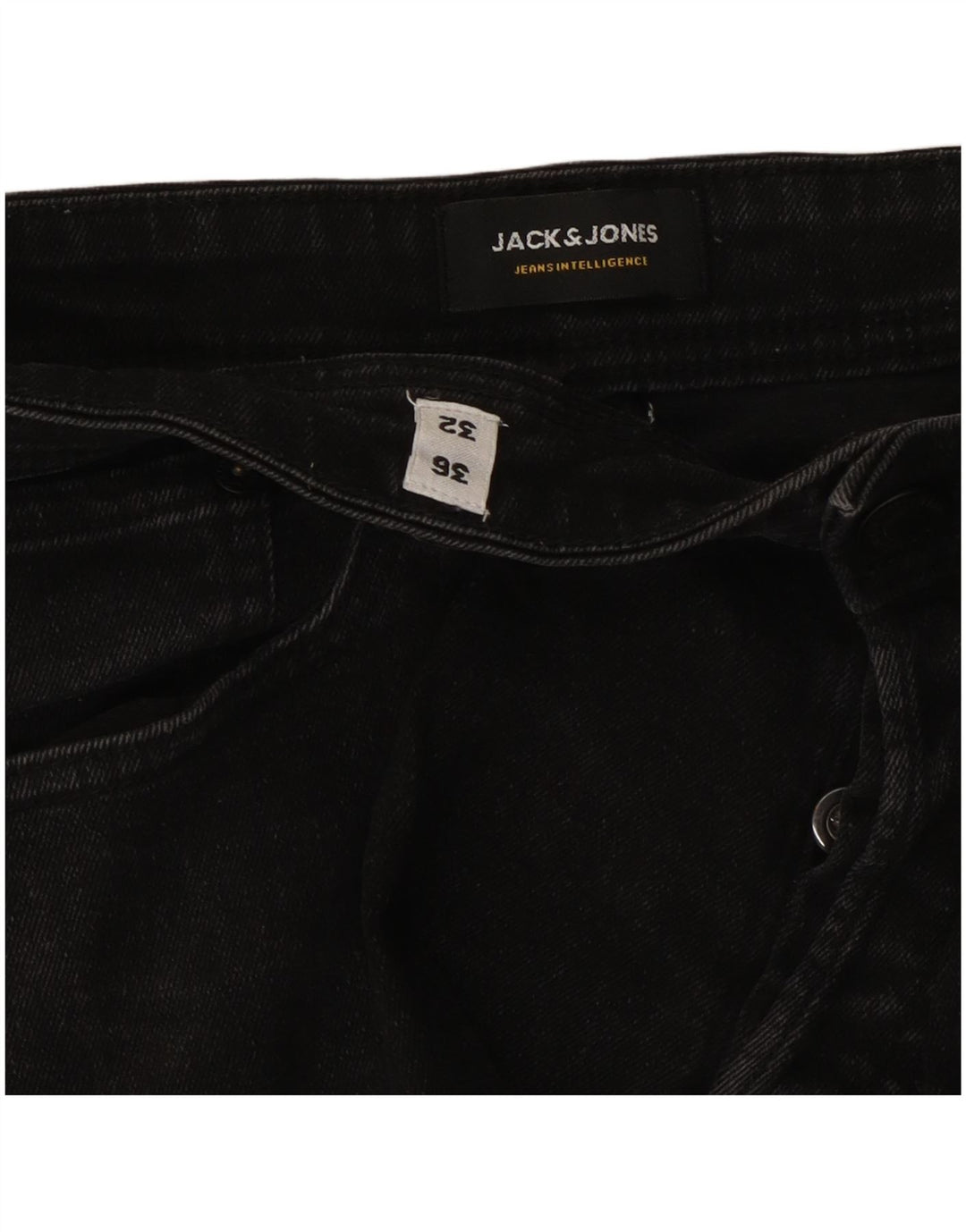 Jack & Jones Hombre GLENN Slim Jeans W36 L32 Algodón Negro