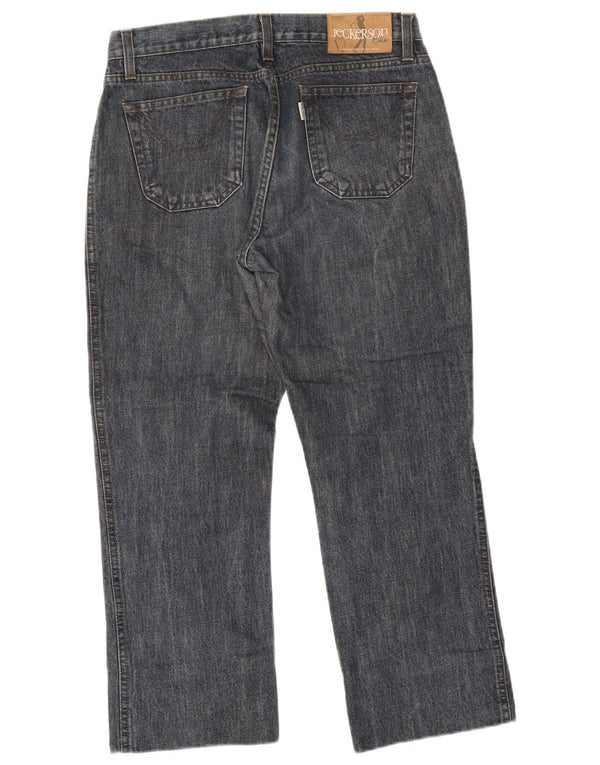 Vaqueros Jeckerson Mujer Cropped W29 L25 Algodón Color Block Azul Marino