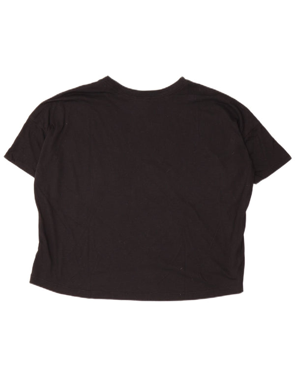 Nike Camiseta corta extragrande con gráfico para mujer UK 10 Small Poliéster negro