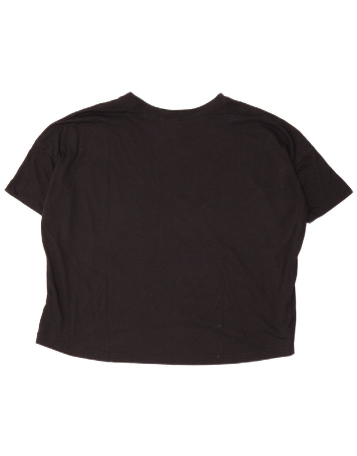 Nike Camiseta corta extragrande con gráfico para mujer UK 10 Small Poliéster negro
