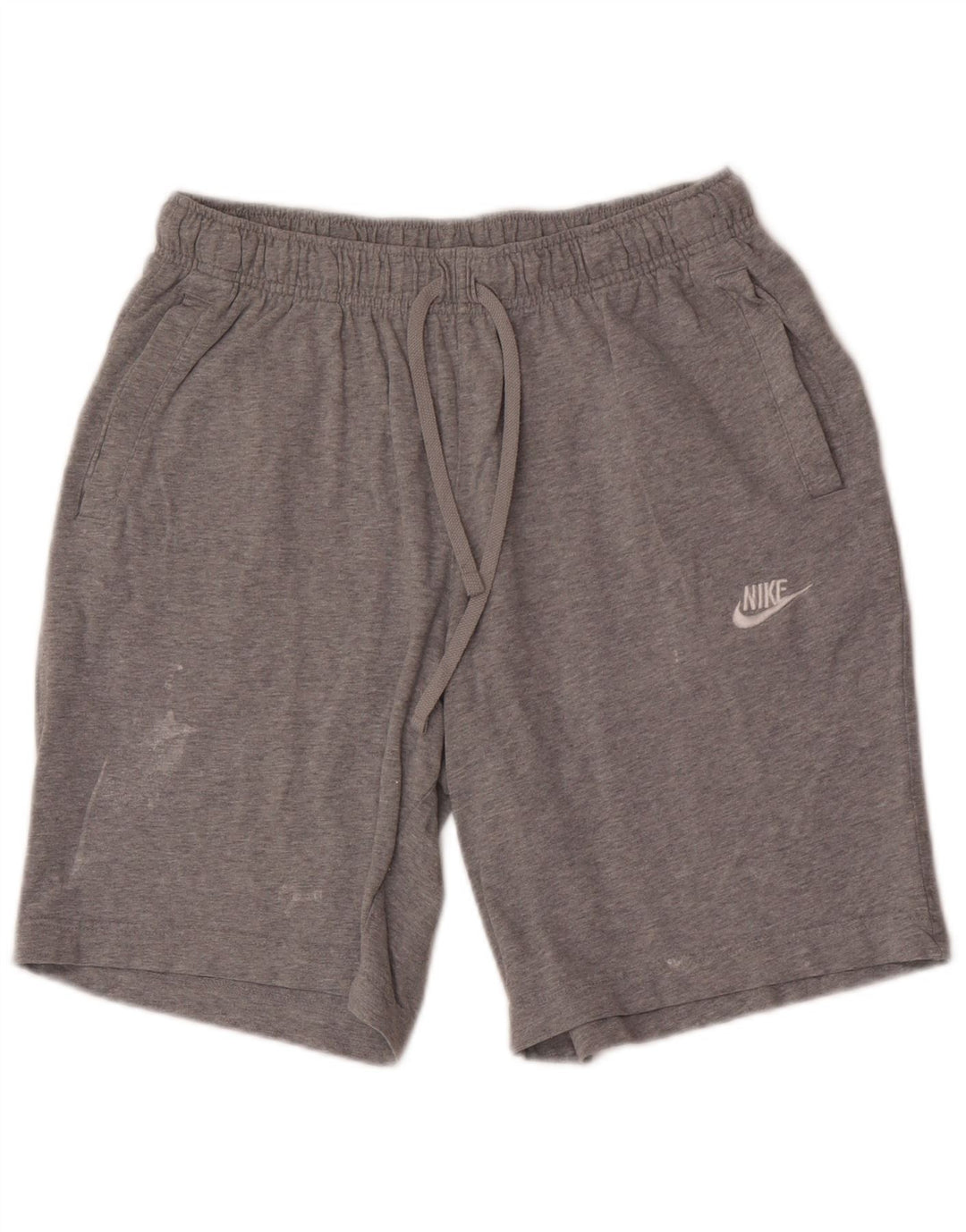 Nike - Pantalones cortos deportivos para mujer, talla 40, algodón gris medio