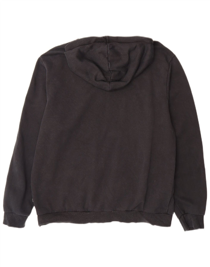 PUMA Sudadera con capucha para hombre, talla grande, algodón negro