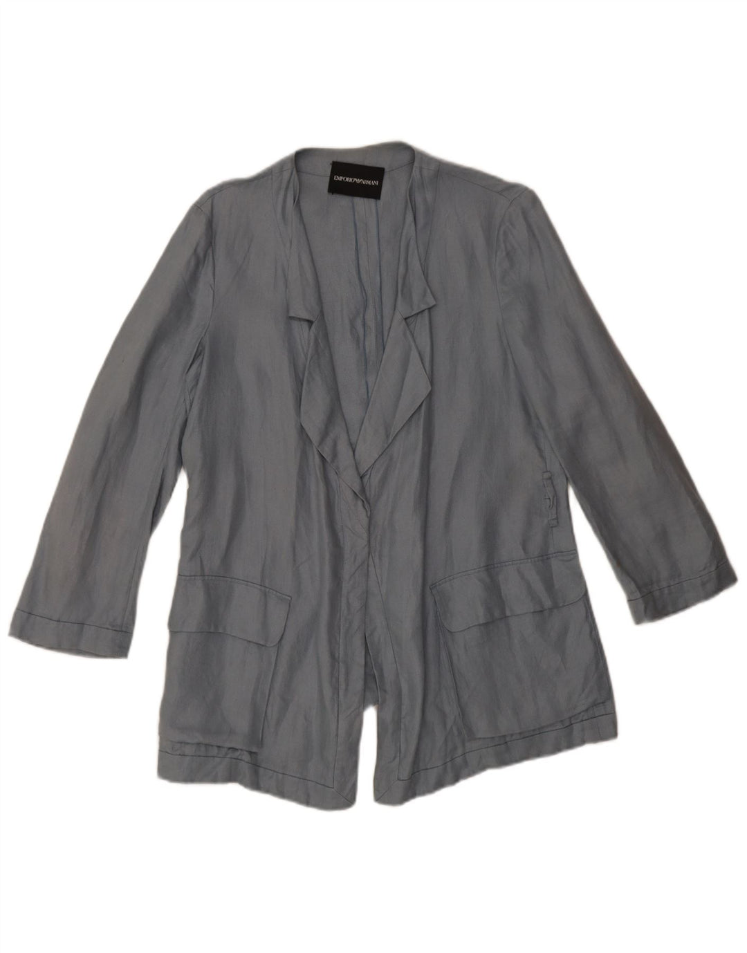 Chaqueta tipo blazer para mujer Emporio Armani IT 42 Lino azul medio