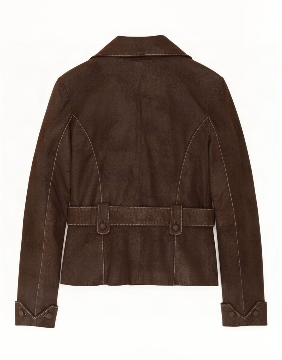 Rino&Pelle Chaqueta de cuero para mujer IT 38 XS Marrón