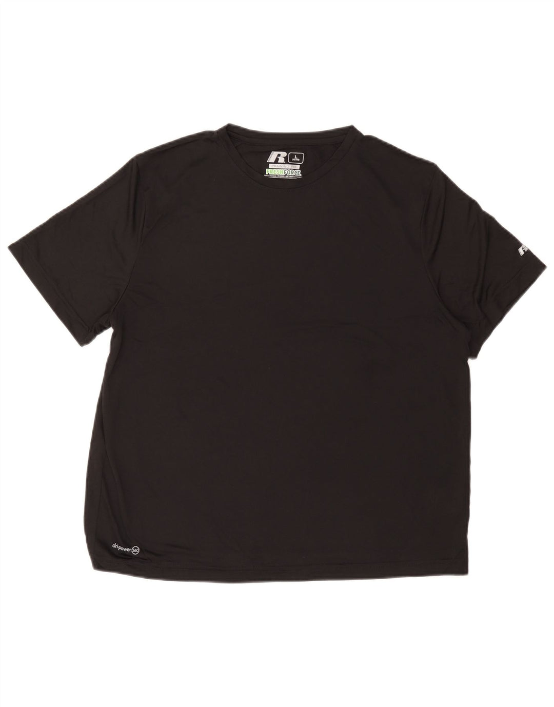 Russell Athletic - Camiseta para hombre, talla grande, color negro, poliéster, deportiva