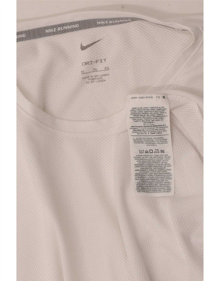 Camiseta Nike Dri Fit para hombre Top XL Poliéster blanco