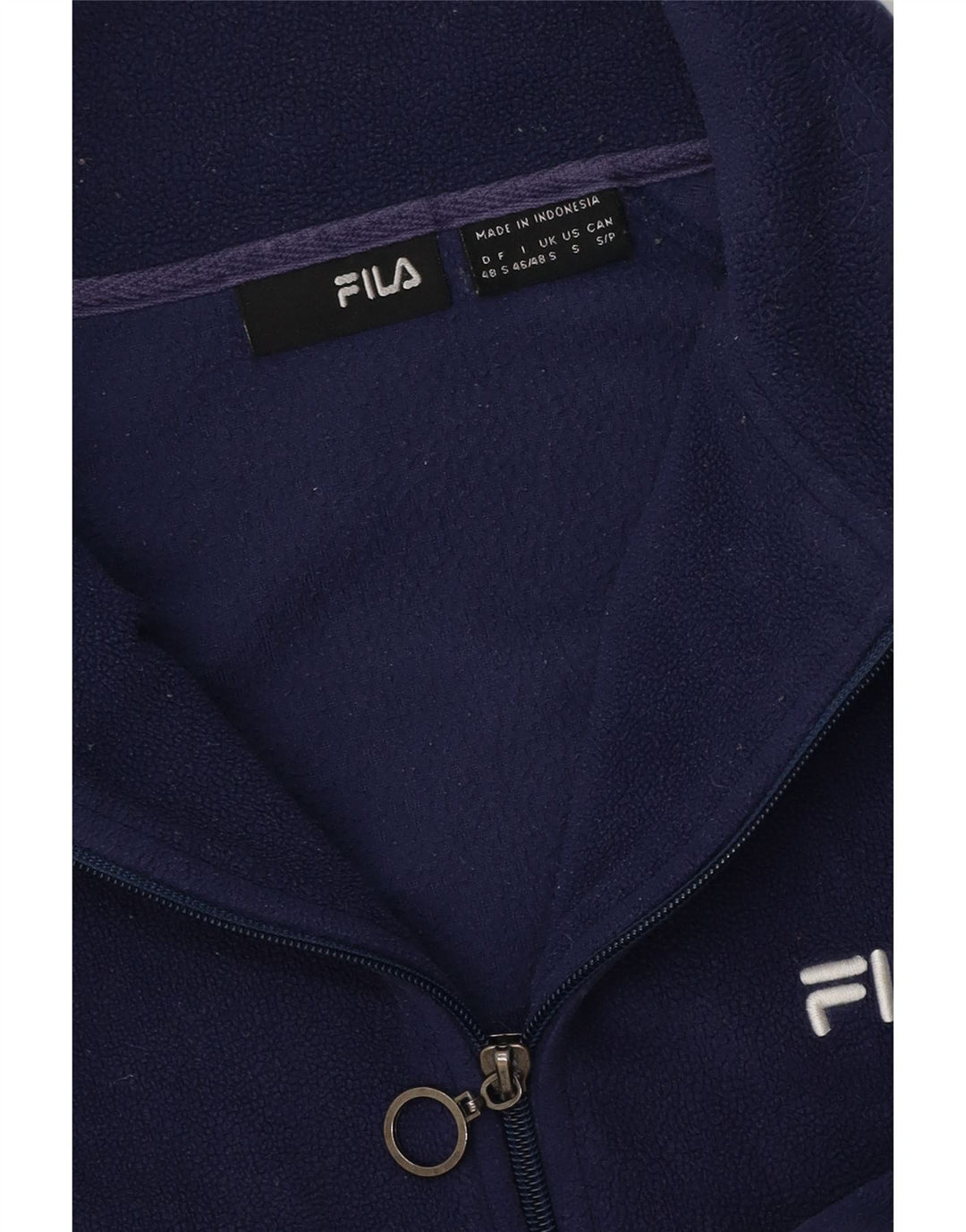 FILA Chaqueta polar para hombre UK 36 Small Azul marino Poliéster