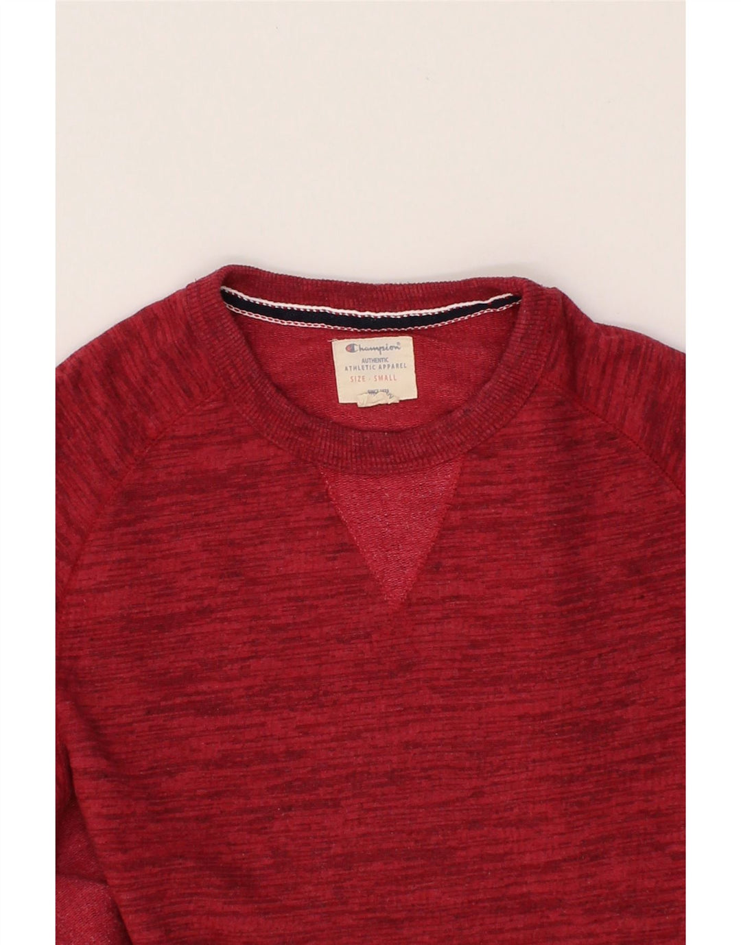 CHAMPION Mens Sweatshirt Jumper Small Red Flecked Cotton Vintage Champion and Second-Hand Champion from Messina Hembry 