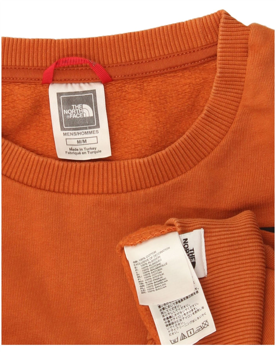 The North Face Hombre Sudadera Jumper Medium Naranja Algodón