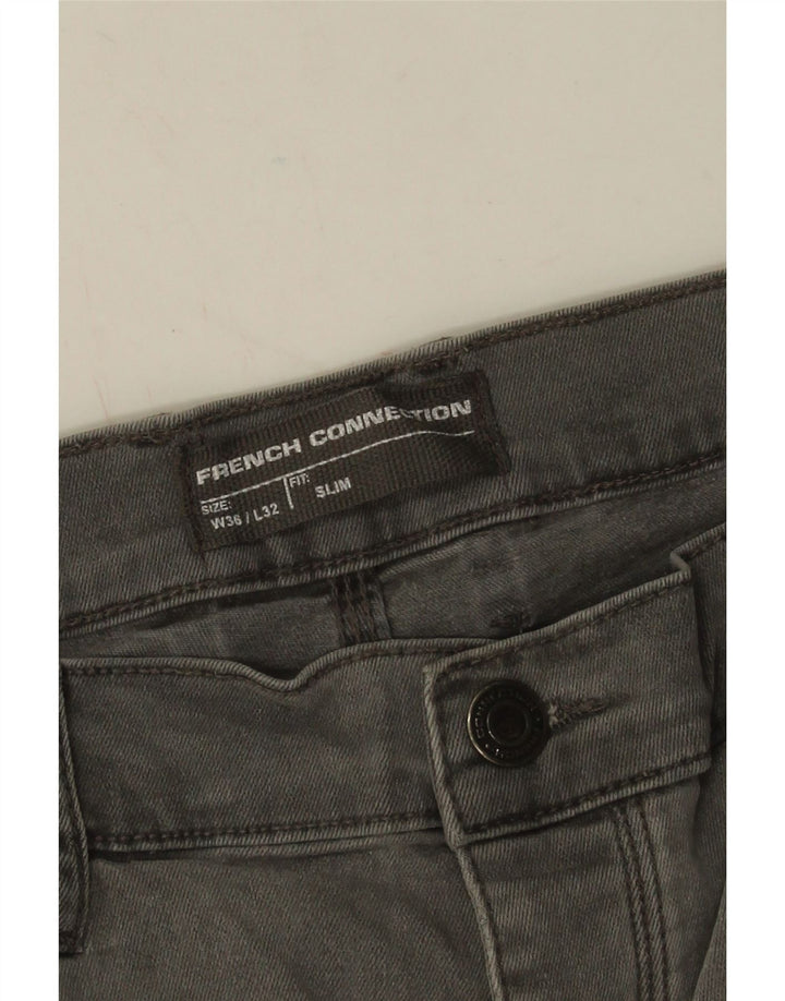 French Connection Vaqueros ajustados para hombre W36 L32 Algodón gris