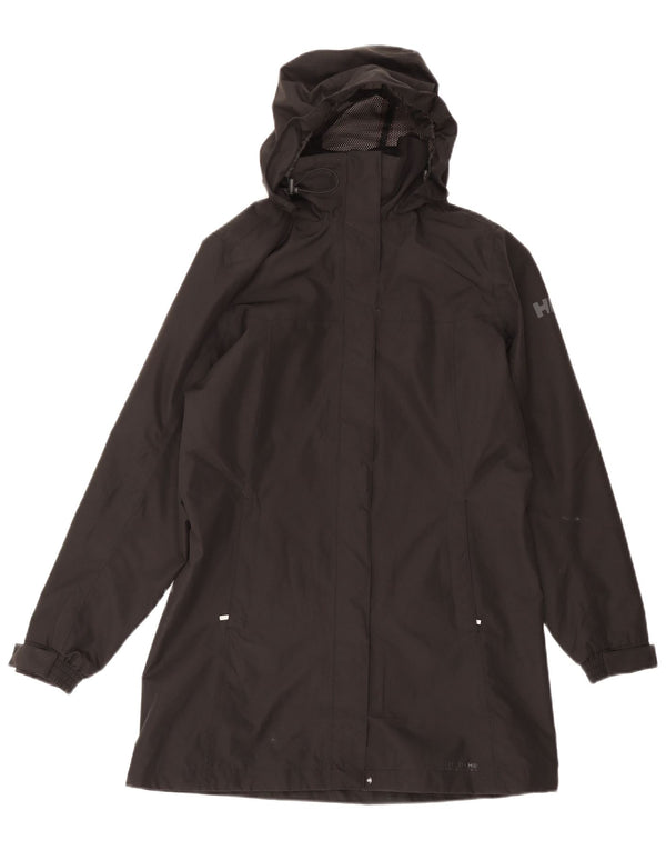 Helly Hansen Abrigo cortavientos con capucha para mujer UK 10 Small Poliéster negro
