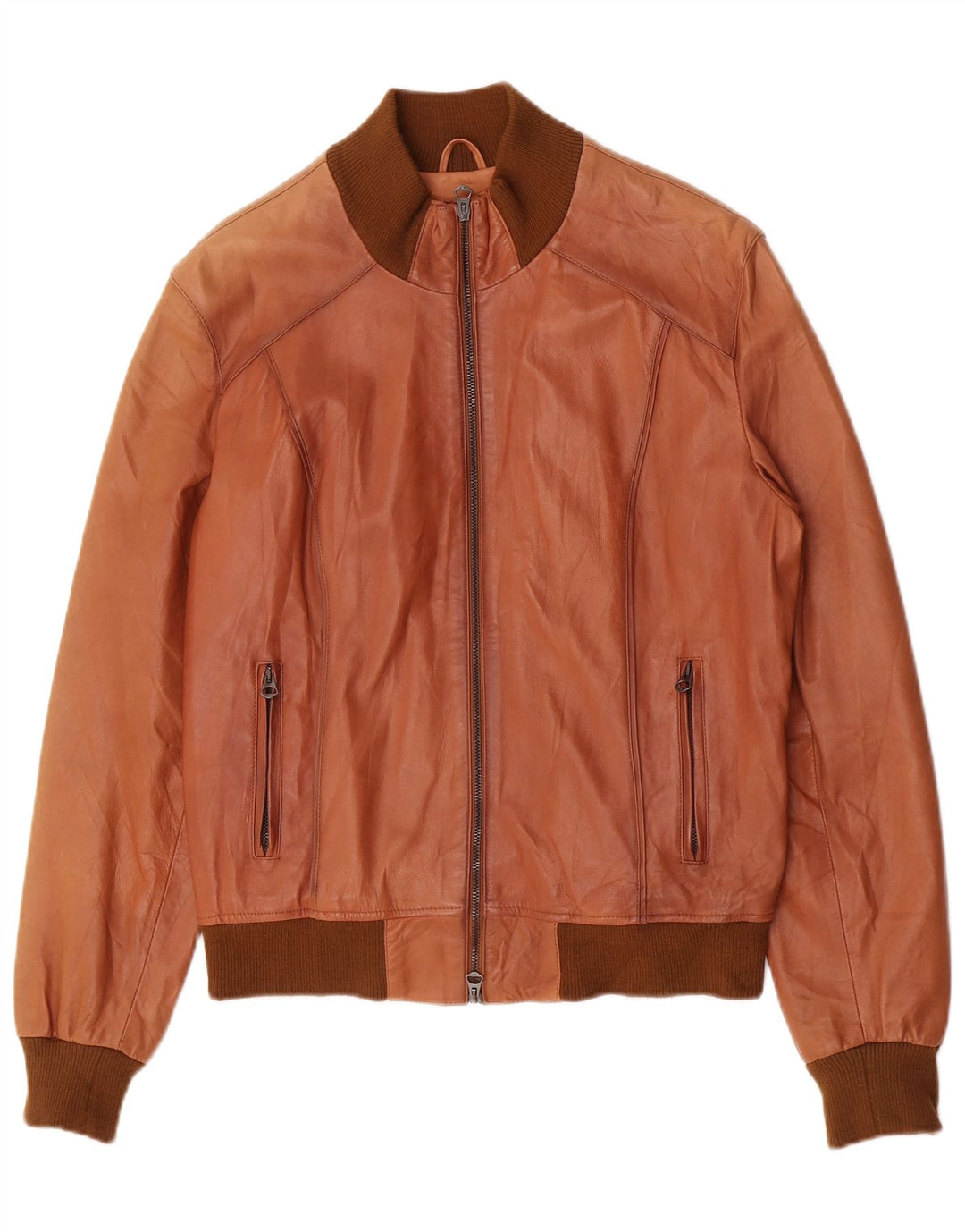 Vimapel Chaqueta Bomber De Cuero Para Hombre IT 50 Cuero Marrón Grande