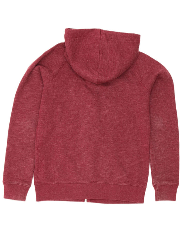 Jack Wills Suéter con capucha y cremallera para mujer UK 10 Small Borgoña Algodón