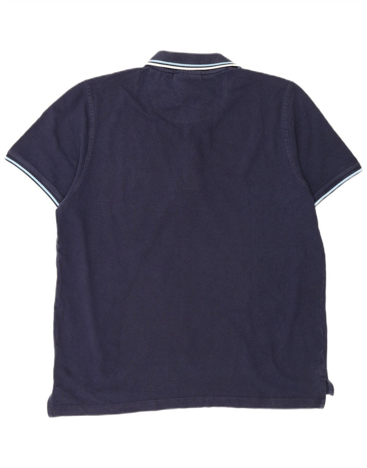 Pierre Cardin Polo de ajuste regular para hombre, talla grande, azul marino