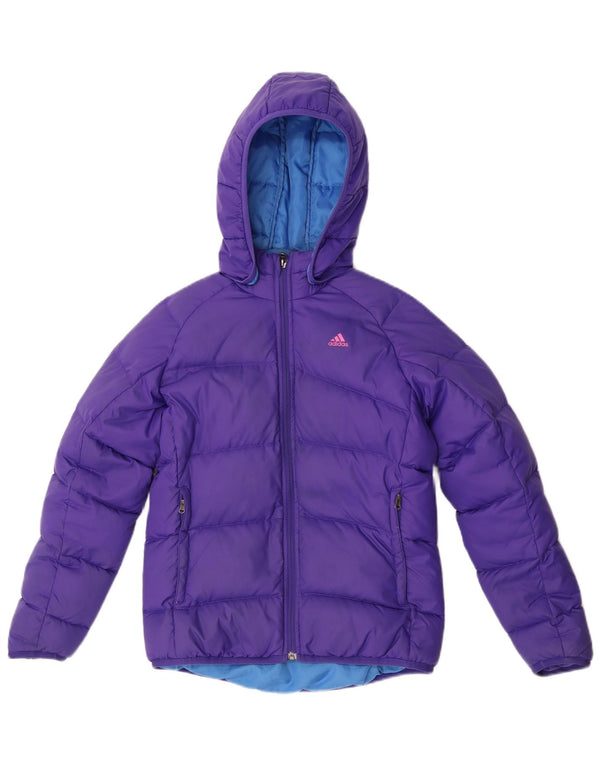 Adidas Chaqueta acolchada con capucha para niña 11-12 años Nylon morado