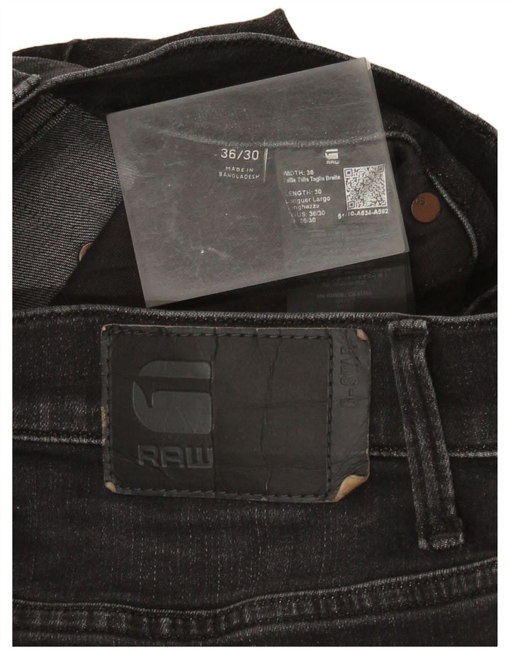 Vaqueros ajustados para hombre G-Star W36 L30 Algodón negro