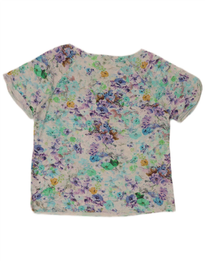 BENETTON Camiseta para mujer Top UK 44 Large Multicolor Floral